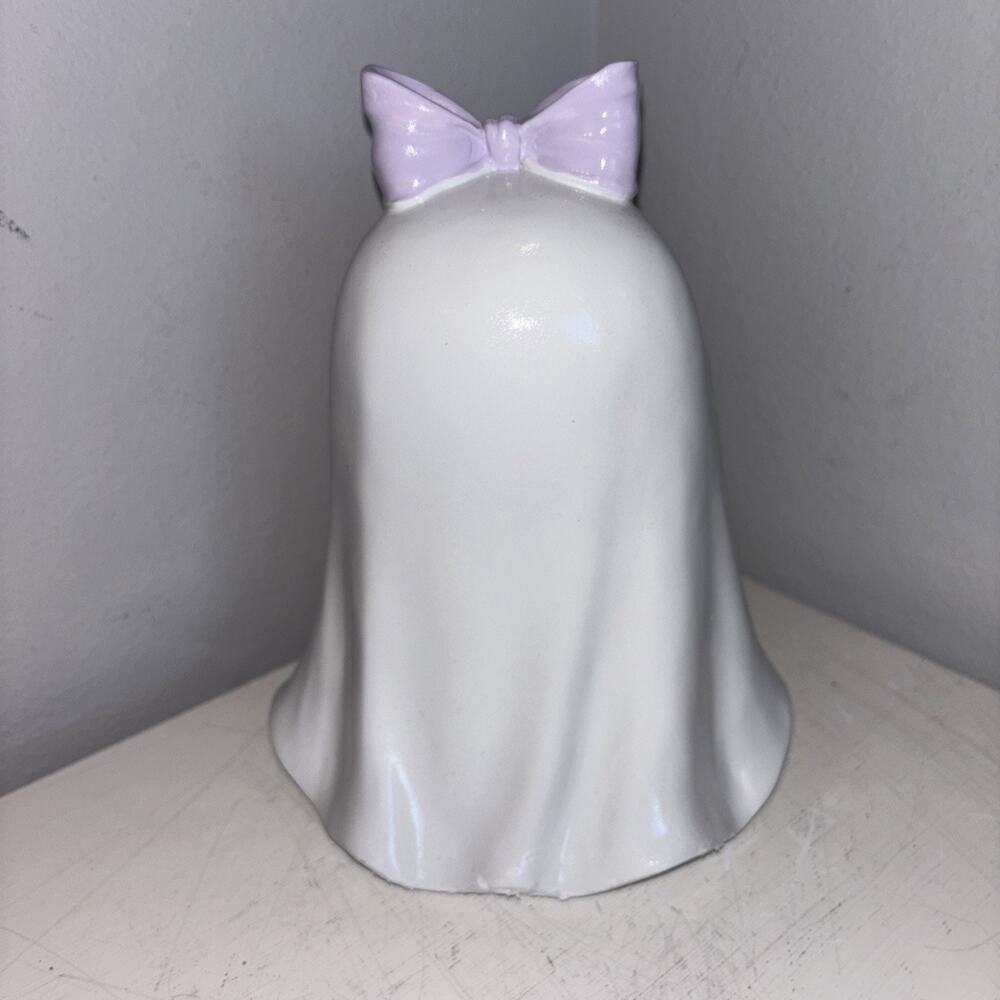 Ghost with Purple Bow and Pastel Cupcakes Summerween Halloween Whimsical NEW - Picture 4 of 4